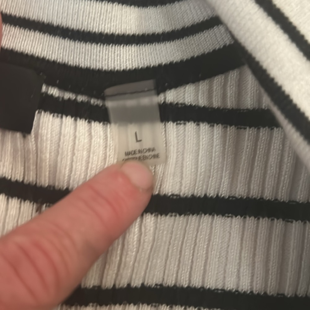Tahari striped sweater polo L - Picture 3 of 5
